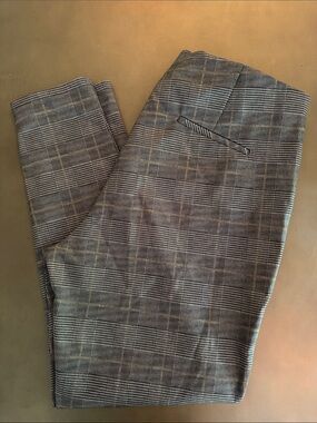 Calvin Klein Women's Plaid Dress Pants in Gray and Brown